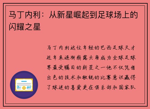 马丁内利：从新星崛起到足球场上的闪耀之星